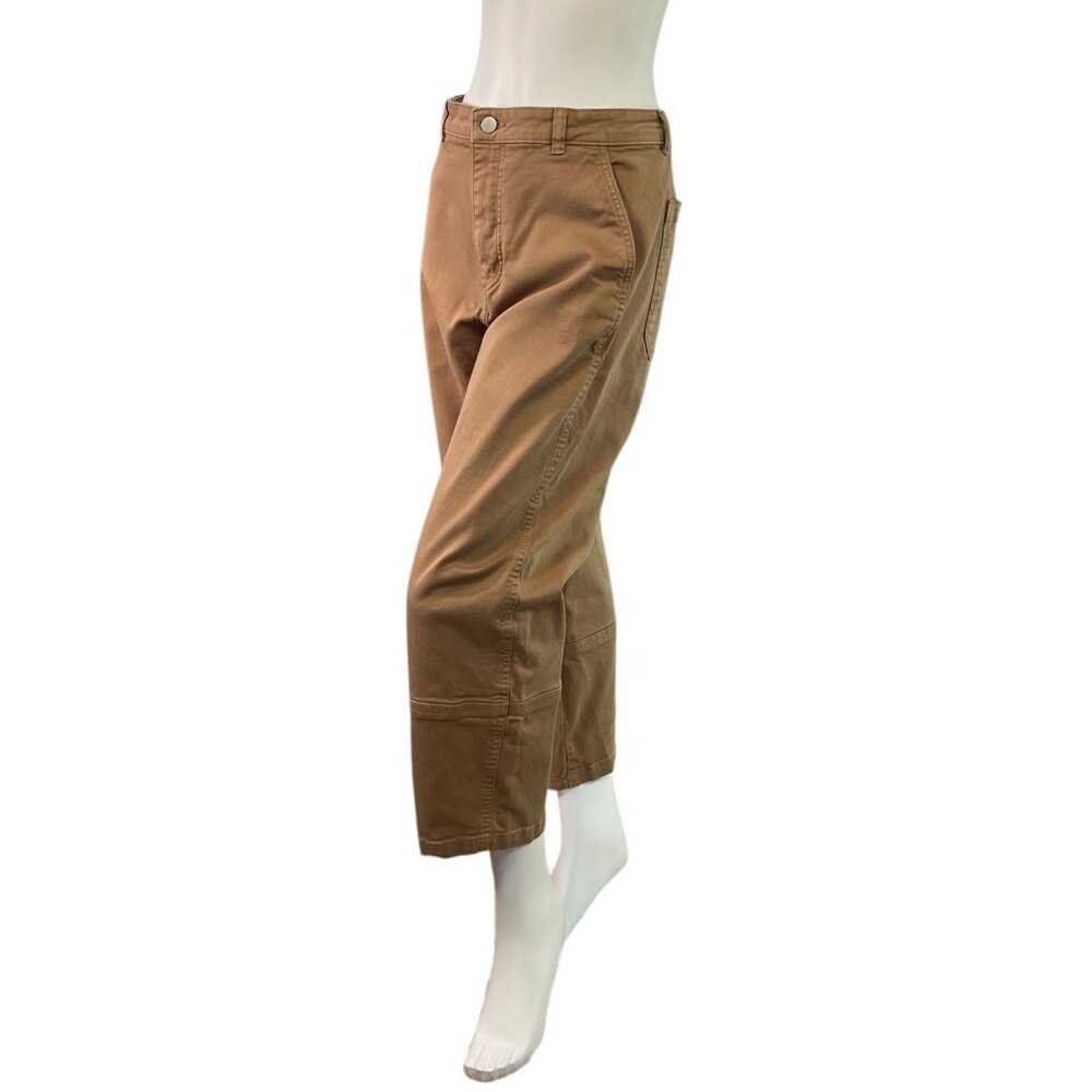 Everlane Cropped Wide-Leg Pants in Brown